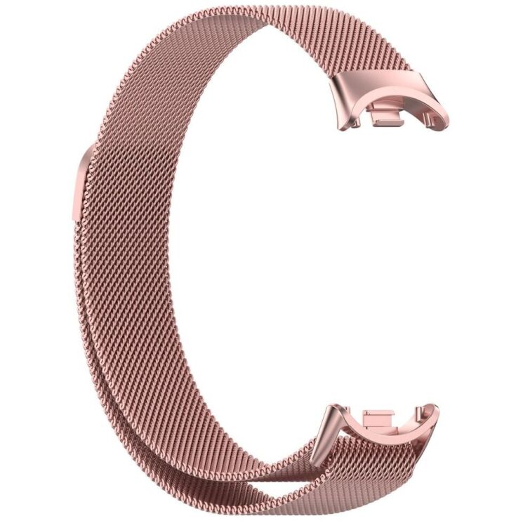 Ремешок Deexe Milanese Stainless Steel для Xiaomi Mi Smart Band 8 / 9 - Rose Pink: фото 2 из 8
