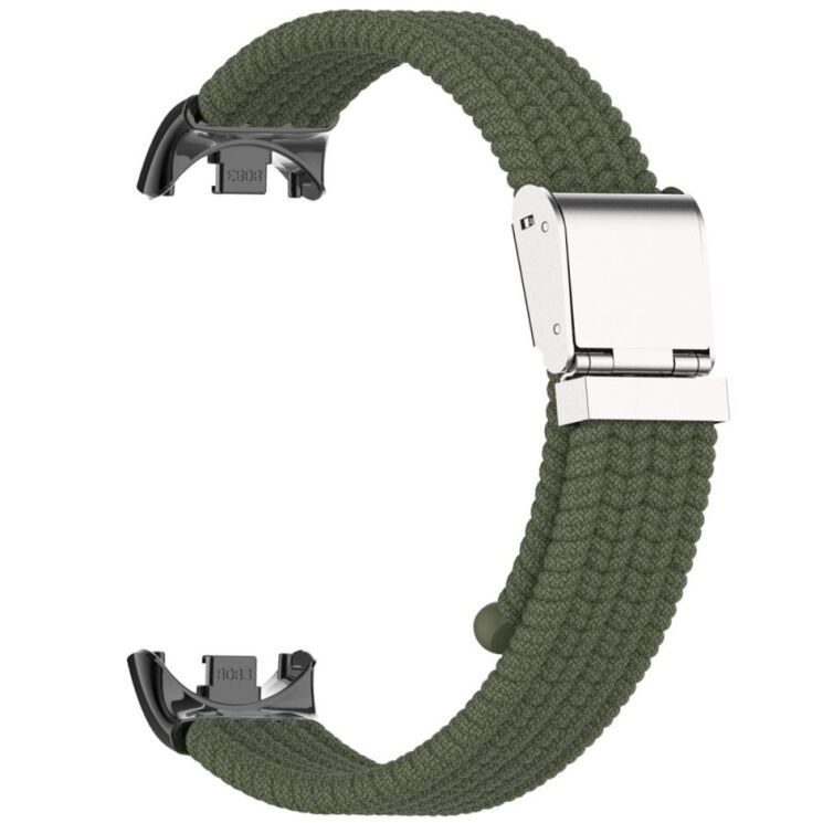 Ремешок Deexe Nylon Bracelet для Xiaomi Mi Smart Band 8 / 9 - Dark Green: фото 2 из 6