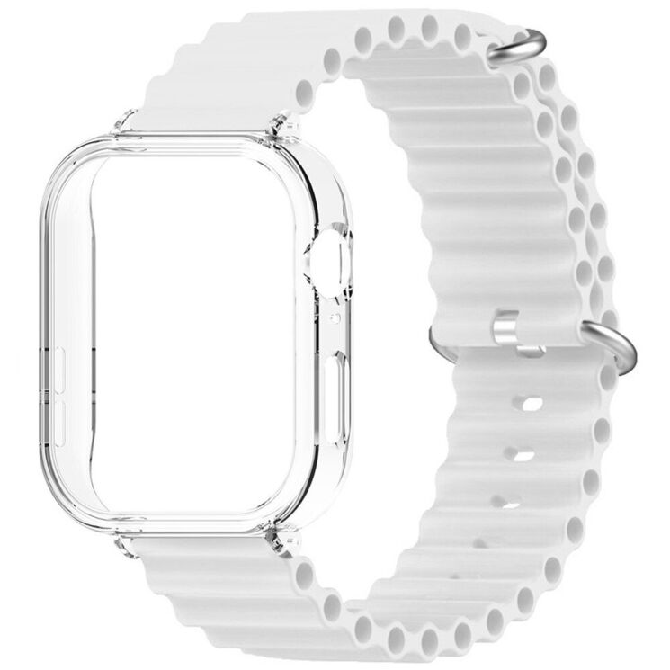 Ремешок Deexe Ocean Silicone для Huawei Watch Fit 3 - White: фото 2 из 3