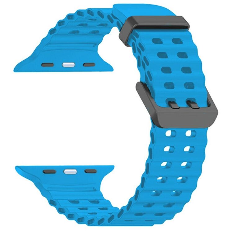 Ремешок Deexe Ocean Strap для Apple Watch 46 / 45 / 44 / SE 44 / 42 (Series 1-3) / Ultra / Ultra 2 - Sky Blue: фото 1 из 1