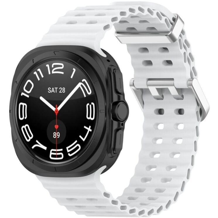 Ремешок Deexe Ocean Strap для Samsung Galaxy Watch Ultra (47mm) - White: фото 4 из 9