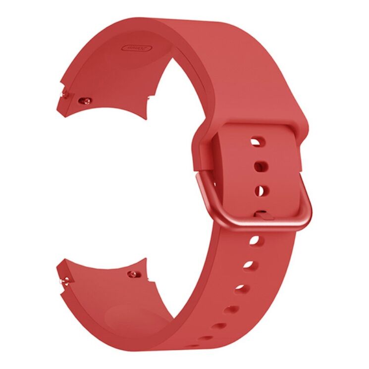 Ремешок Deexe Soft Silicone для Samsung Galaxy Watch 4 / 4 Classic / 5 / 5 Pro / 6 / 6 Classic / 7 / FE - Red: фото 2 из 8
