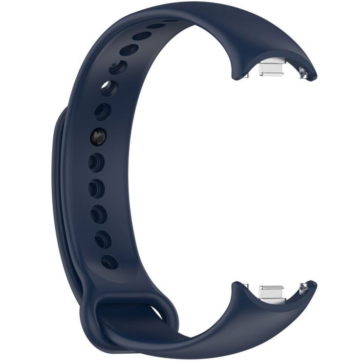 Ремешок Deexe Soft Silicone для Xiaomi Mi Smart Band 8 / 9 - Midnight Blue: фото 4 из 5