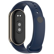Ремешок Deexe Soft Silicone для Xiaomi Mi Smart Band 8 / 9 - Midnight Blue: фото 1 из 5