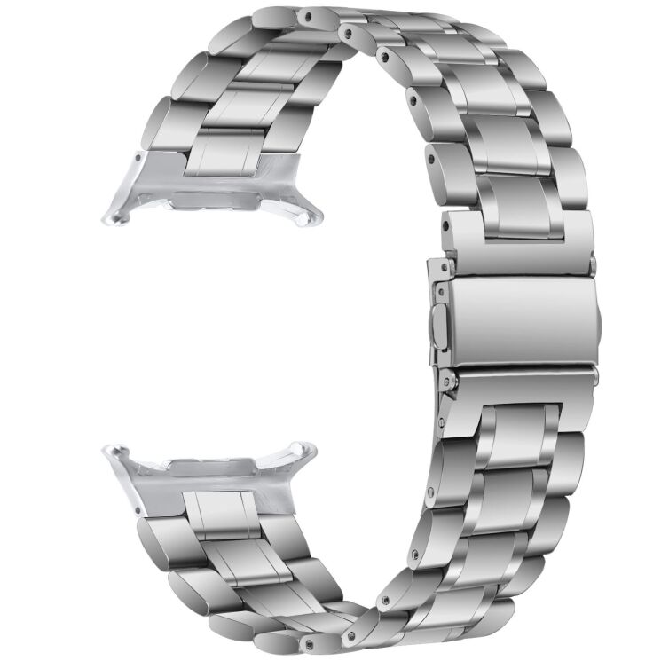 Ремешок Deexe Stainless Steel Strap для Samsung Galaxy Watch 8 (40/44mm) / 8 Classic - Silver: фото 1 из 6