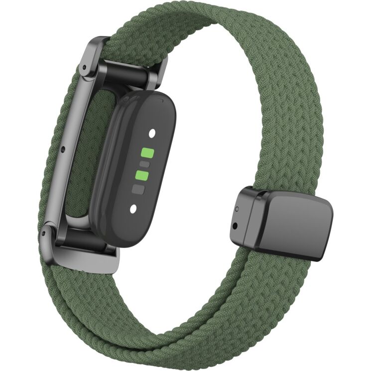 Ремешок для часов Deexe Knitted Strap для Google Fitbit Air - Army Green (258017AG) Ремешок для часов Deexe Knitted Strap для Google Fitbit Air - Army Green: фото 3 из 5