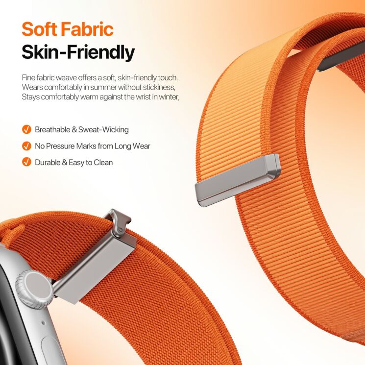 Ремешок DUX DUCIS YM Series для Apple Watch 46 / 45 / 44 / SE 44 / 42 (Series 1-3) / Ultra / Ultra 2 / Ultra 3 - Orange (371852O) Ремешок DUX DUCIS YM Series для Apple Watch 46 / 45 / 44 / SE 44 / 42 (Series 1-3) / Ultra / Ultra 2 / Ultra 3 - Orange: фото 9 из 11