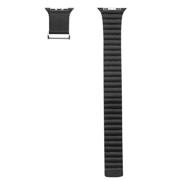 Ремінець QIALINO Magnetic Strap для Apple Watch 46 / 45 / 44 / SE 44 / 42 (Series 1-3) / Ultra / Ultra 2 - Black: фото 4 з 4