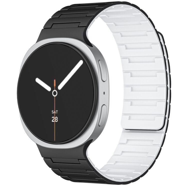 Ремешок Reframe Magnetic Band для Samsung Galaxy Watch 8 (40/44mm) / 8 Classic - Black / White: фото 3 из 4