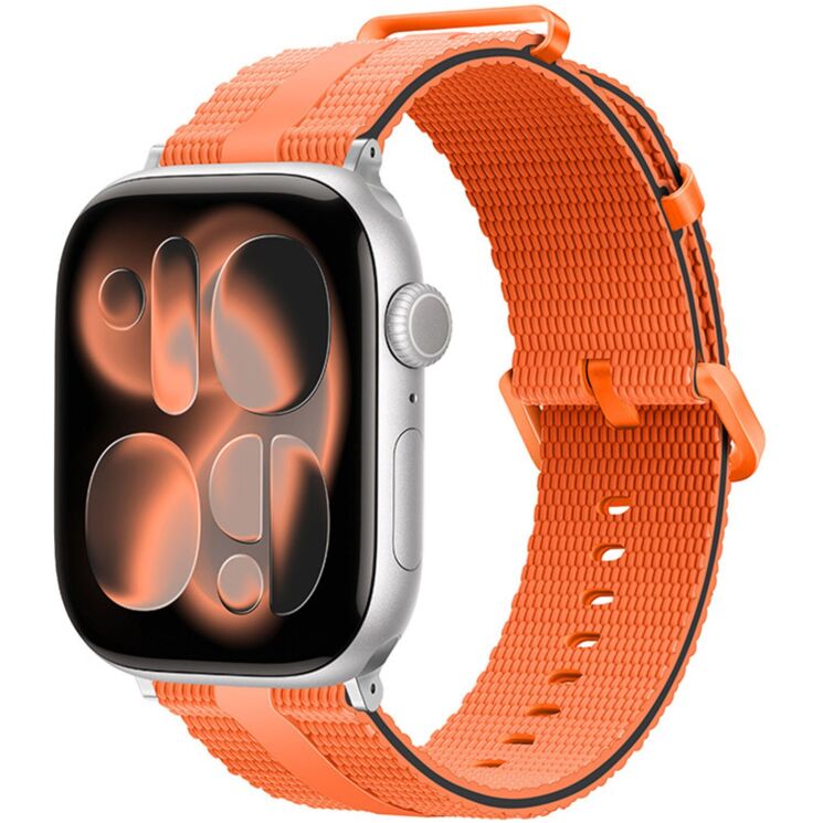 Ремінець Reframe Sport Linear для Apple Watch 42 (Series 10/11) / 41 / 40 / SE 40 / 38 - Orange / Black: фото 2 з 5