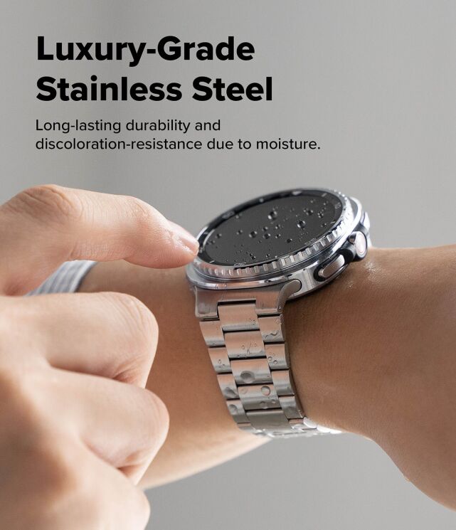 Ремінець Ringke Metal One Air для Samsung Galaxy Watch 8 (40/44mm) / 8 Classic 8800328813786 - Silver: фото 6 з 15