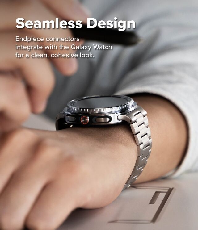 Ремінець Ringke Metal One Air для Samsung Galaxy Watch 8 (40/44mm) / 8 Classic 8800328813786 - Silver: фото 5 з 15