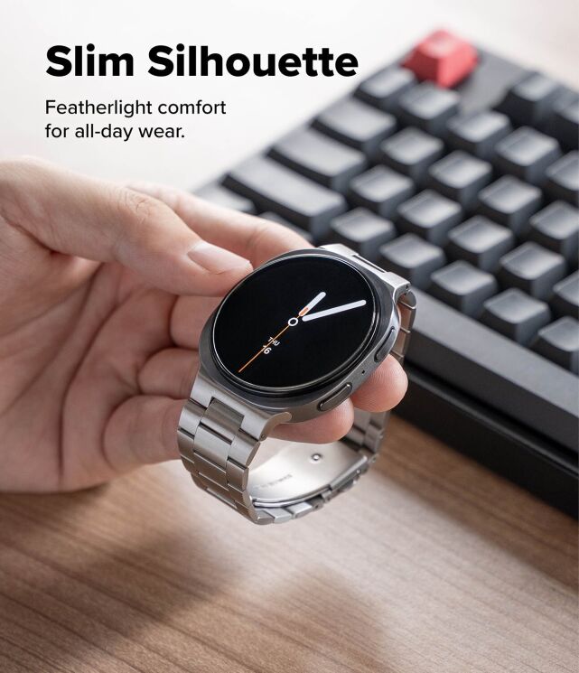 Ремінець Ringke Metal One Air для Samsung Galaxy Watch 8 (40/44mm) / 8 Classic 8800328813786 - Silver: фото 4 з 15