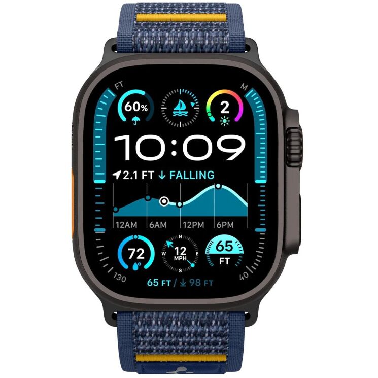 Ремешок Spigen (SGP) Athlex Air для Apple Watch 46 / 45 / 44 / SE 44 / Ultra / Ultra 2 (AMP09036) - Active Navy: фото 2 из 17