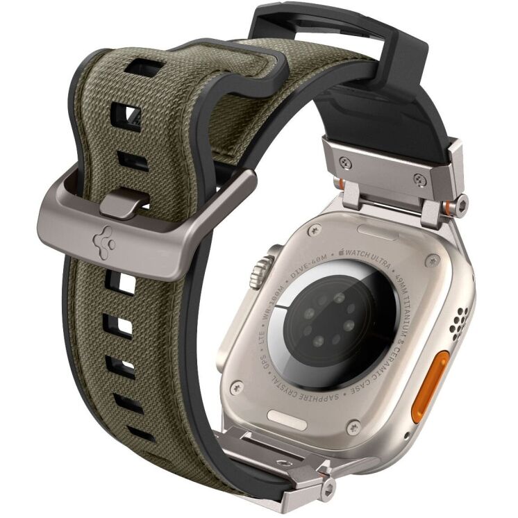 Ремінець Spigen (SGP) DuraPro Armor для Apple Watch 46 / 45 / 44 / SE 44 / 42 (Series 1-3) / Ultra / Ultra 2 - Military Green: фото 6 з 16