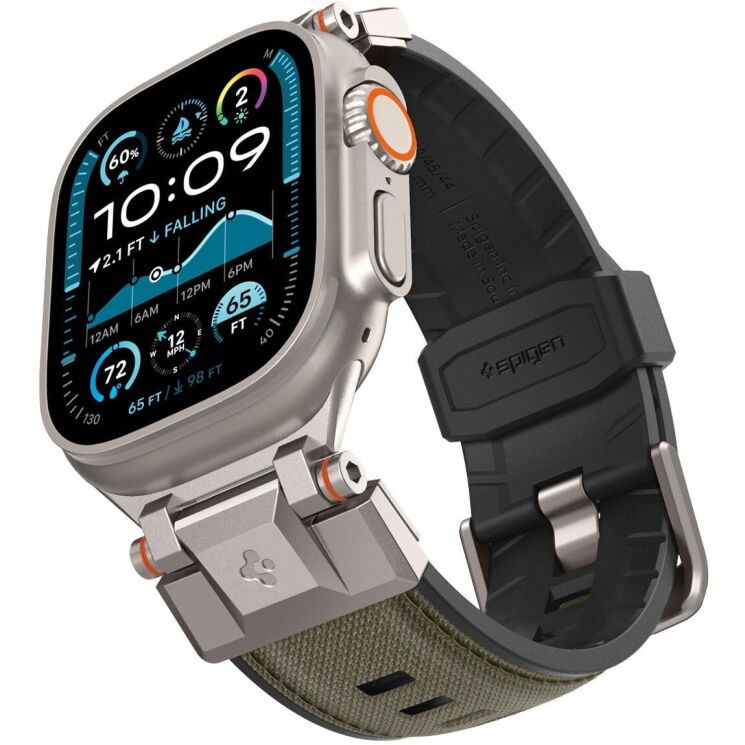 Ремінець Spigen (SGP) DuraPro Armor для Apple Watch 46 / 45 / 44 / SE 44 / 42 (Series 1-3) / Ultra / Ultra 2 - Military Green: фото 1 з 16