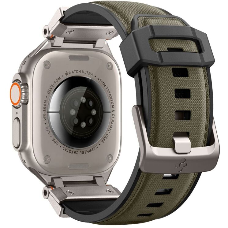 Ремінець Spigen (SGP) DuraPro Armor для Apple Watch 46 / 45 / 44 / SE 44 / 42 (Series 1-3) / Ultra / Ultra 2 - Military Green: фото 7 з 16