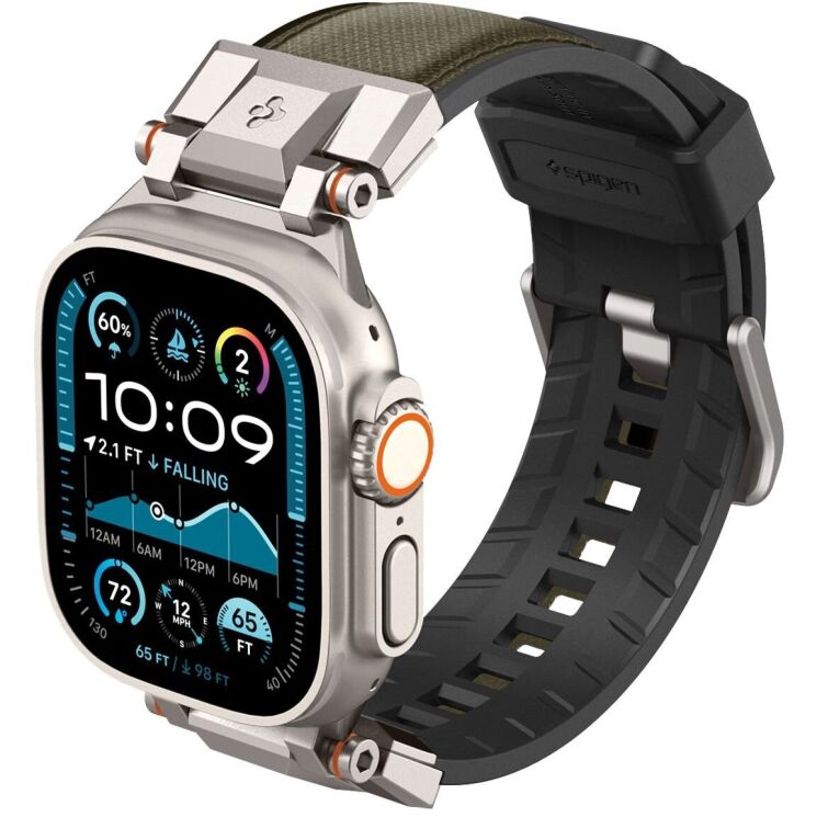 Ремінець Spigen (SGP) DuraPro Armor для Apple Watch 46 / 45 / 44 / SE 44 / 42 (Series 1-3) / Ultra / Ultra 2 - Military Green: фото 3 з 16