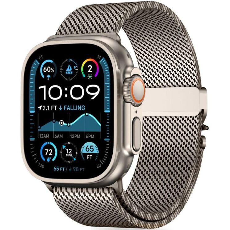 Ремешок Tech-Protect Milano для Apple Watch 46 / 44 / SE 44 / 45 / Ultra / Ultra 2 (49mm) - Titanium: фото 1 из 4