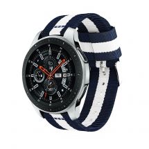 Ремешок UniCase Nylon для Samsung Galaxy Watch 46mm / Watch 3 45mm / Gear S3 - Blue / White: фото 1 из 5
