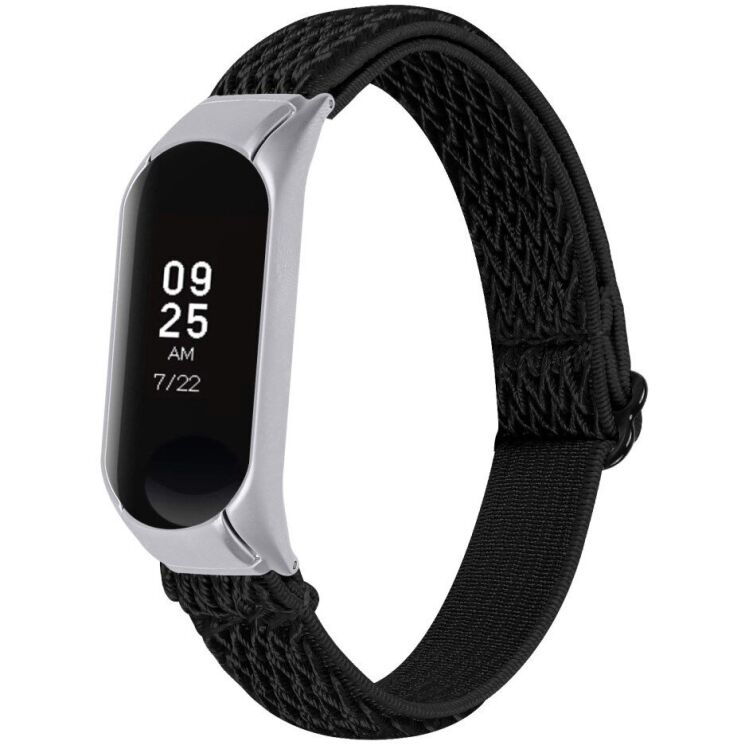 Ремінець UniCase Nylon для Xiaomi Mi Smart Band 8 - Black: фото 2 з 8