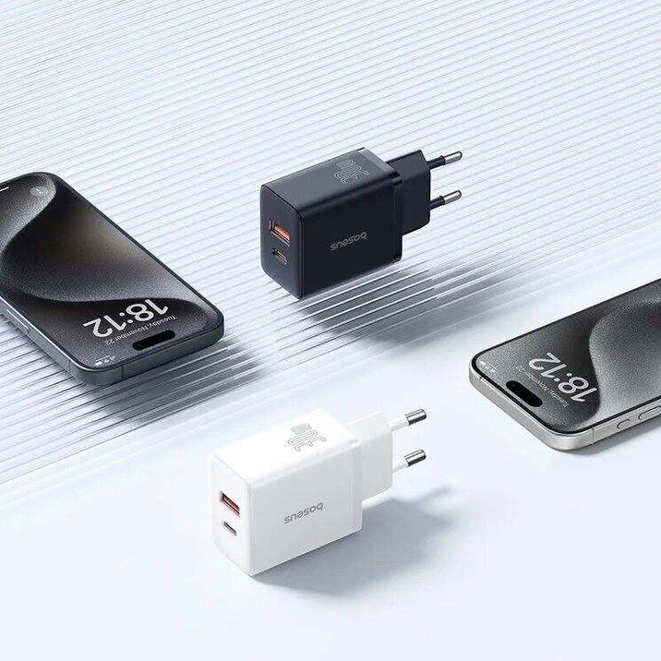 Сетевое зарядное устройство Baseus Cube C+U (30W) P10111404213-00 - White: фото 11 из 13
