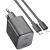 Сетевое зарядное устройство Hoco N42 Elogiado 2C PD45W + кабель Type-C to Lightning - Black: фото 1 из 11