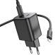 Сетевое зарядное устройство Hoco N42 Elogiado 2C PD45W + кабель Type-C to Lightning - Black (346156B). Фото 3 из 11