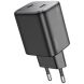 Сетевое зарядное устройство Hoco N42 Elogiado 2C PD45W + кабель Type-C to Lightning - Black (346156B). Фото 5 из 11