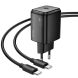 Сетевое зарядное устройство Hoco N54 Monsoon PD45W + кабель Type-C to Type-C - Black (960124B). Фото 2 из 6