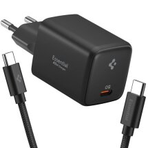 Мережевий зарядний пристрій Spigen EE451EU 45W + кабель Type-C to Type-C - Black: фото 1 з 7