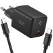 Мережевий зарядний пристрій Spigen EE451EU 45W + кабель Type-C to Type-C - Black (995680B). Фото 1 з 7