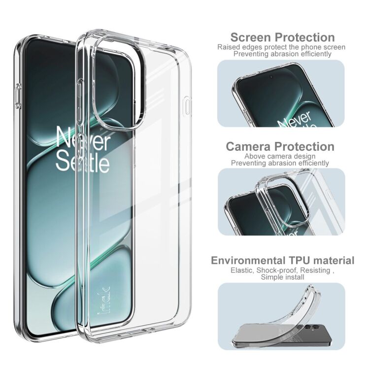Силиконовый чехол IMAK UX-10 Series для OnePlus 15R / Ace 6 / Ace 6T - Transparent (408008T) Силиконовый чехол IMAK UX-10 Series для OnePlus 15R / Ace 6 / Ace 6T - Transparent: фото 5 из 7