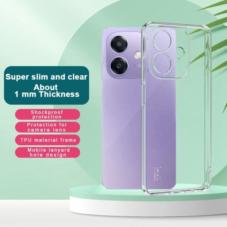 Силиконовый чехол IMAK UX-5 Series для OPPO A3x / A3 / A40m - Transparent: фото 3 из 10