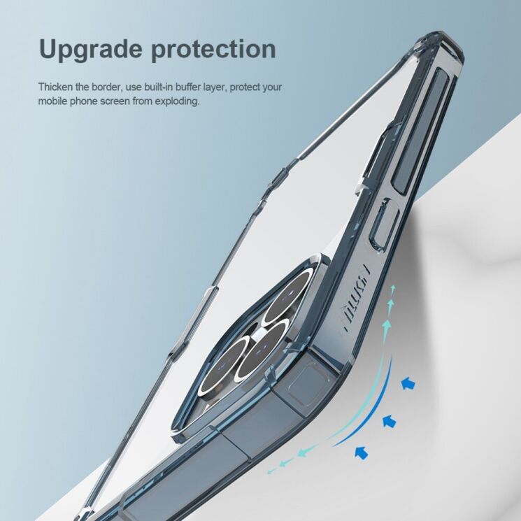 Силиконовый чехол NILLKIN Nature TPU Pro для Apple iPhone 14 Pro Max - Blue: фото 8 из 17