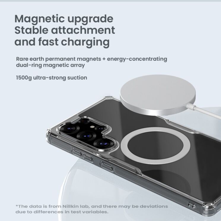 Силіконовий чохол NILLKIN Nature TPU Pro Magnetic для Samsung Galaxy S25 Ultra (S938) - White: фото 9 з 13
