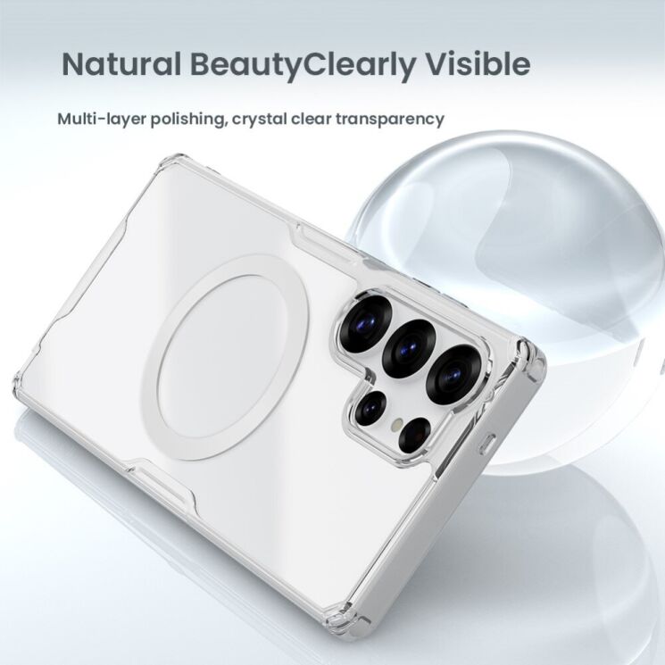 Силіконовий чохол NILLKIN Nature TPU Pro Magnetic для Samsung Galaxy S25 Ultra (S938) - White: фото 7 з 13