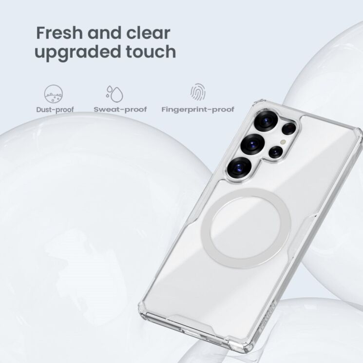 Силіконовий чохол NILLKIN Nature TPU Pro Magnetic для Samsung Galaxy S25 Ultra (S938) - White: фото 10 з 13