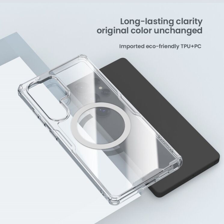 Силіконовий чохол NILLKIN Nature TPU Pro Magnetic для Samsung Galaxy S25 Ultra (S938) - White: фото 8 з 13