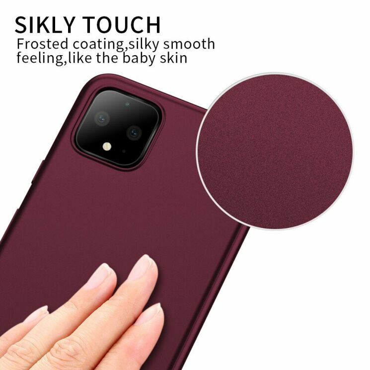 Силиконовый чехол X-LEVEL Matte для Google Pixel 4 XL - Wine Red: фото 2 из 7