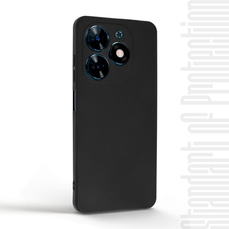 Силиконовый (TPU) чехол ArmorStandart Matte Slim Fit для TECNO Spark Go 2024 - Black: фото 2 из 5