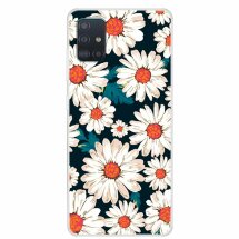Силіконовий (TPU) чохол Deexe Life Style для Samsung Galaxy A51 (А515) - White Flowers: фото 1 з 2