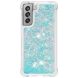 Силиконовый (TPU) чехол Deexe Liquid Glitter для Samsung Galaxy S21 FE (G990) - Blue Stars (230628F). Фото 3 из 7