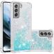 Силиконовый (TPU) чехол Deexe Liquid Glitter для Samsung Galaxy S21 FE (G990) - Blue Stars (230628F). Фото 1 из 7