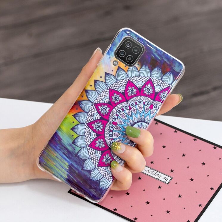 Силиконовый (TPU) чехол Deexe LumiCase для Samsung Galaxy A12 (A125) / A12 Nacho (A127) / M12 (M127) - Half The Flower: фото 5 из 5