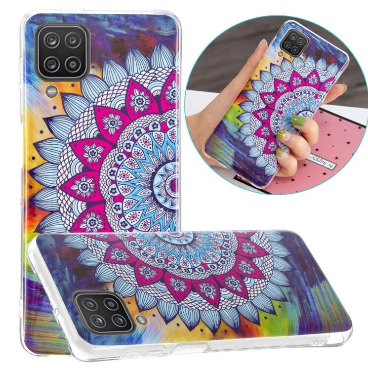 Силиконовый (TPU) чехол Deexe LumiCase для Samsung Galaxy A12 (A125) / A12 Nacho (A127) / M12 (M127) - Half The Flower: фото 4 из 5