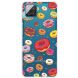 Силиконовый (TPU) чехол Deexe Pretty Glossy для Samsung Galaxy A12 (A125) / A12 Nacho (A127) / M12 (M127) - Doughnut (260312F). Фото 1 из 4
