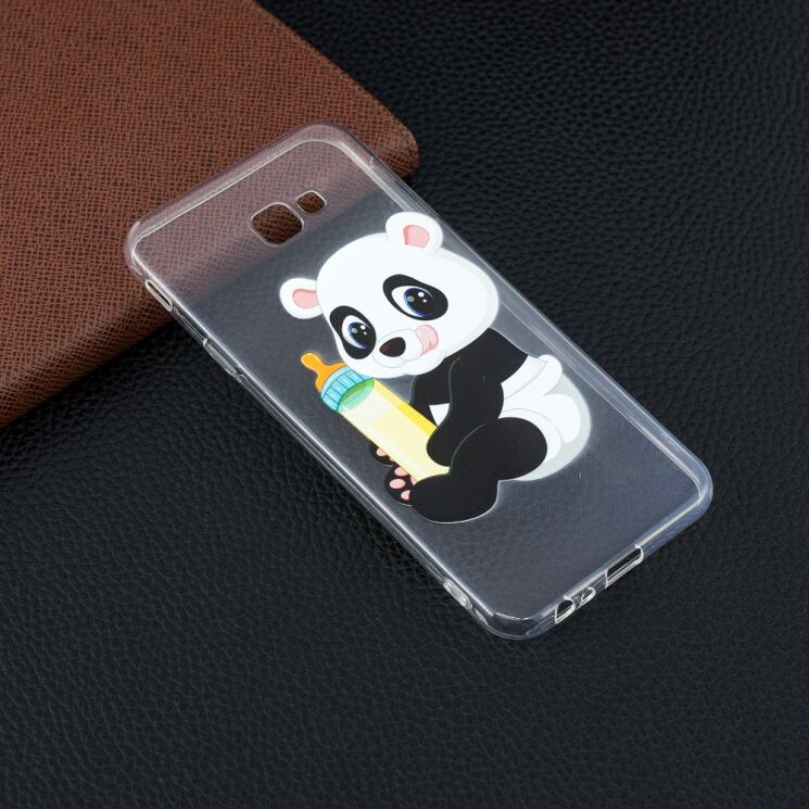 Силиконовый (TPU) чехол Deexe Pretty Things для Samsung Galaxy J4+ (J415) - Panda Holding a Bottle: фото 6 из 7