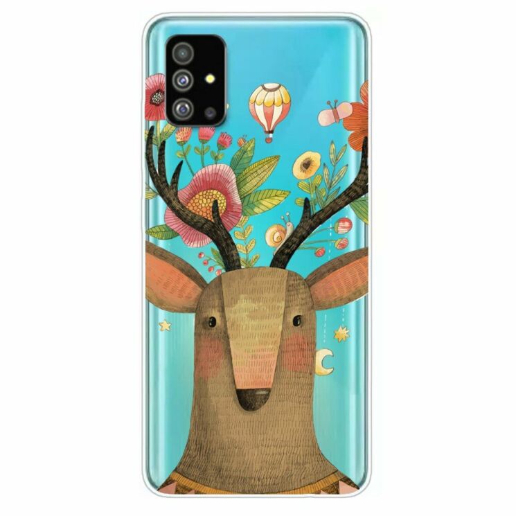Силиконовый (TPU) чехол Deexe Pretty Glossy для Samsung Galaxy S20 Plus (G985) - Elk: фото 1 из 5