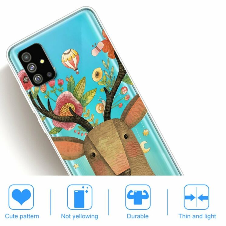 Силиконовый (TPU) чехол Deexe Pretty Glossy для Samsung Galaxy S20 Plus (G985) - Elk: фото 4 из 5